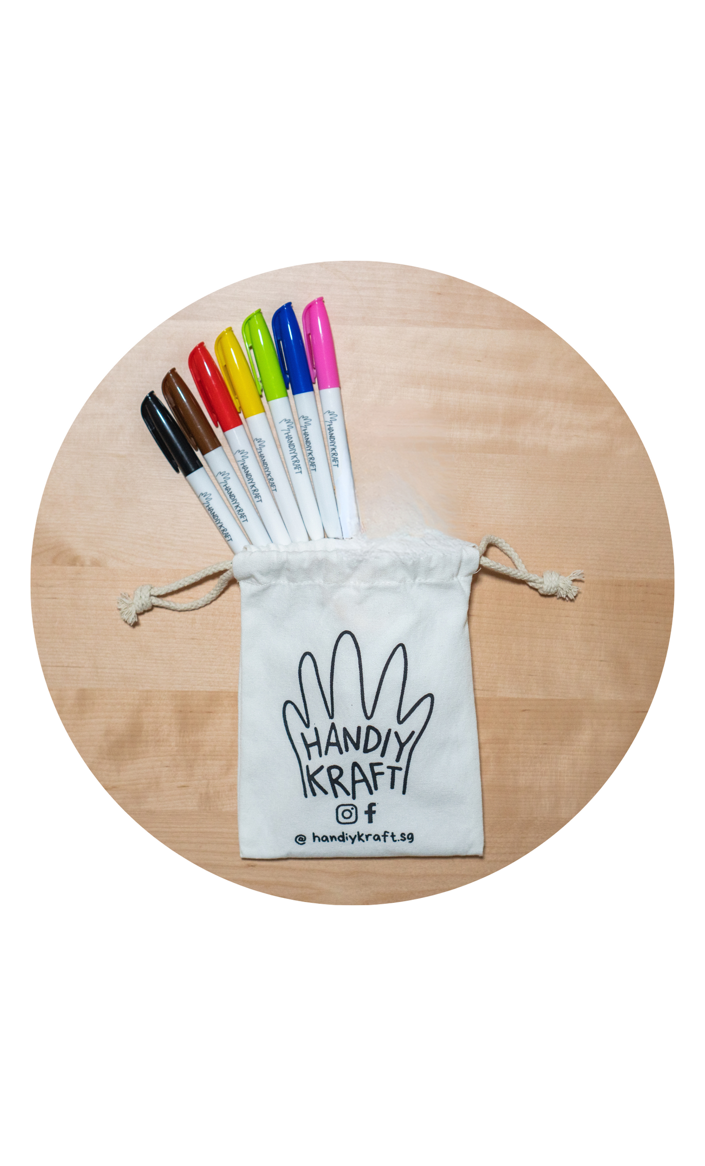 HandiyKraft Markers + Canvas Bag Set