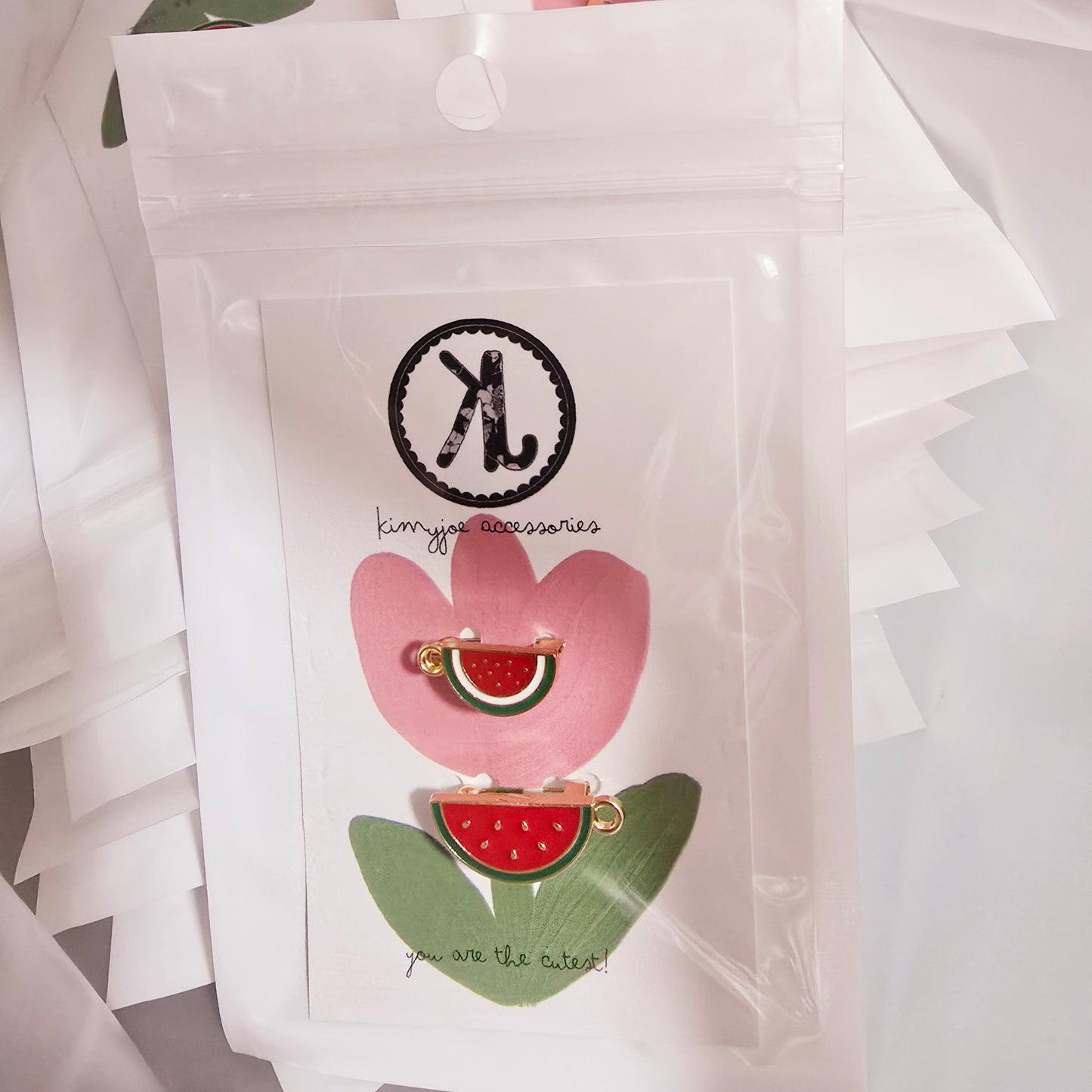 Watermelon Metal Pins (KimyJoe CutiePins)