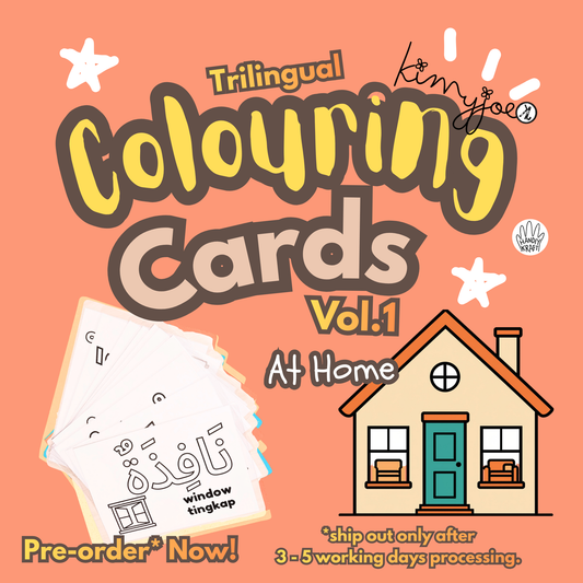 Trilingual Colouring Cards Vol.1 (At Home)
