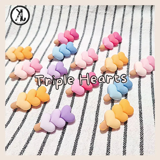 Triple heart Cutiepins