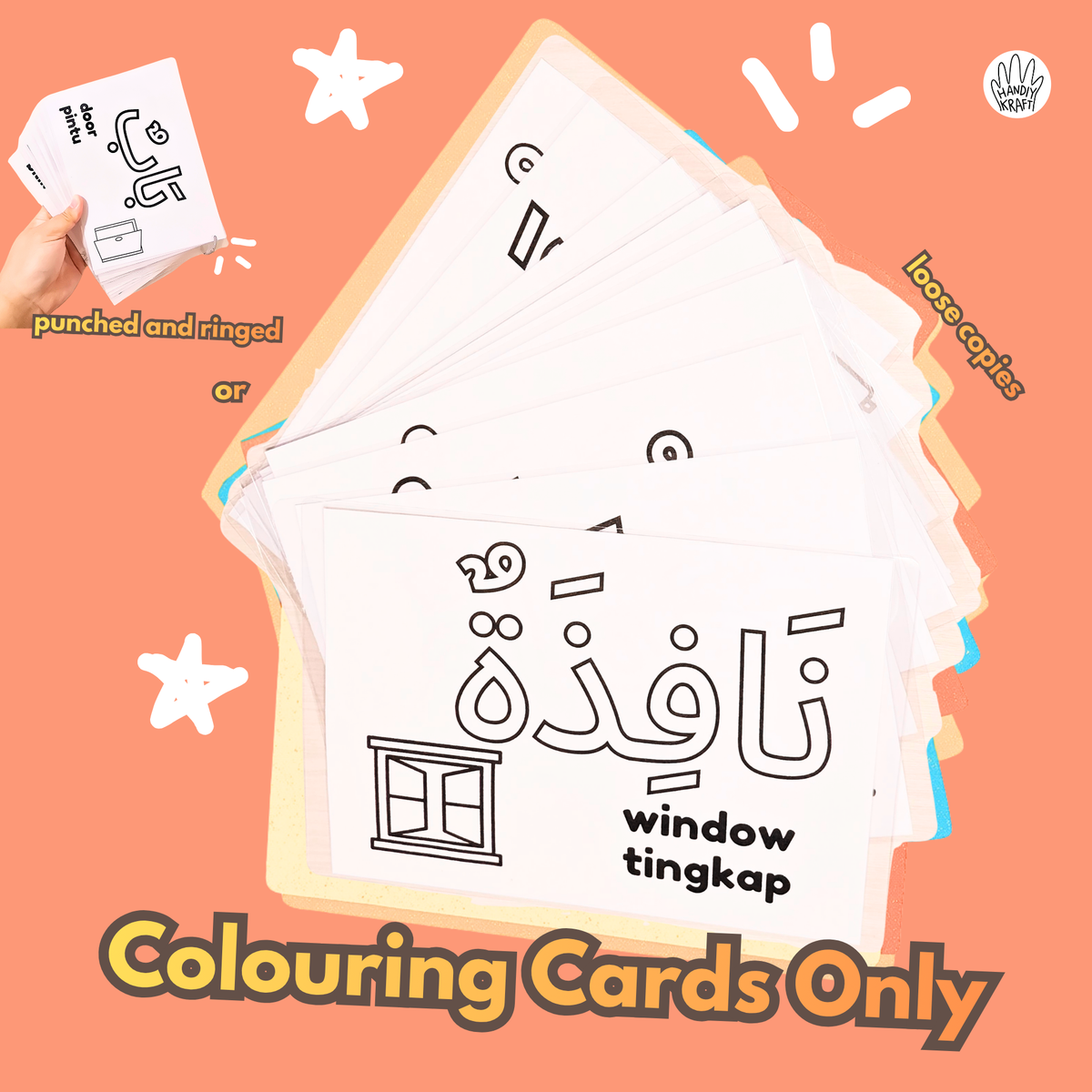 Trilingual Colouring Cards Vol.1
