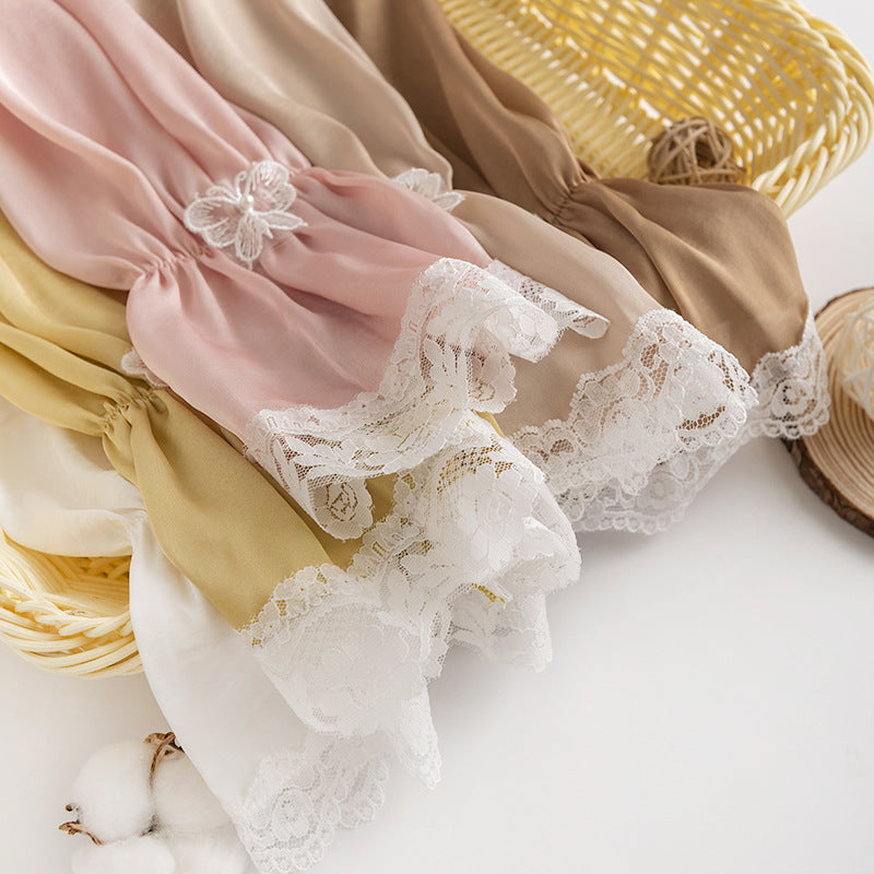 Bowknot Women's Summer Sunshade Ice Silk Arm Sleeves