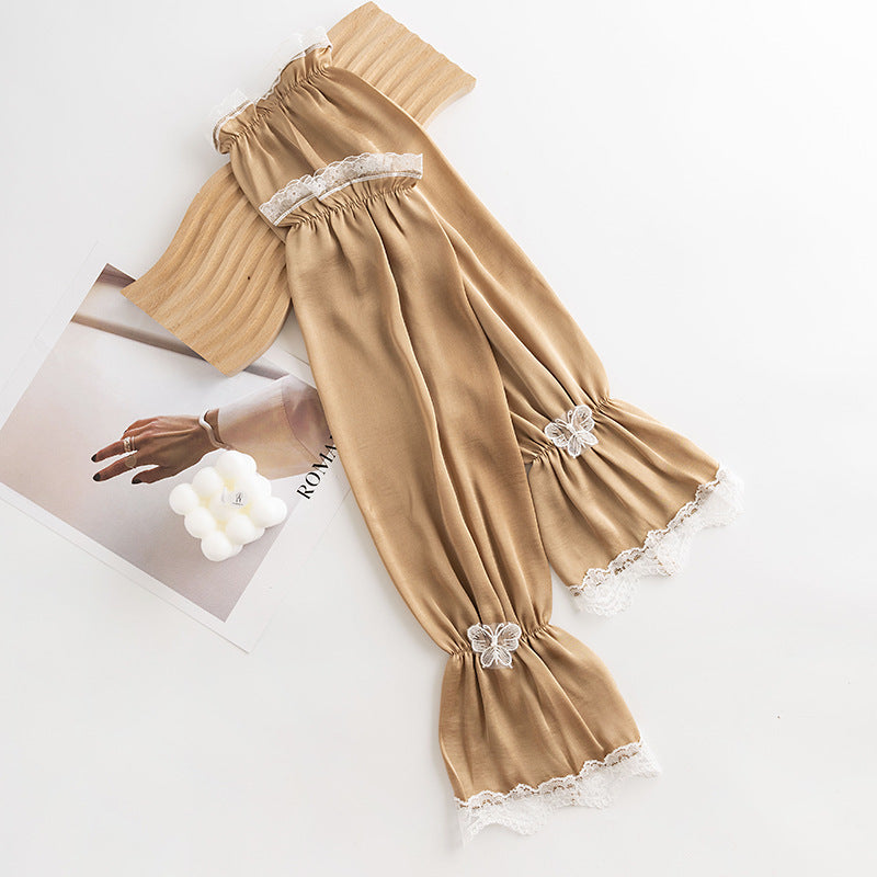 Bowknot Women's Summer Sunshade Ice Silk Arm Sleeves