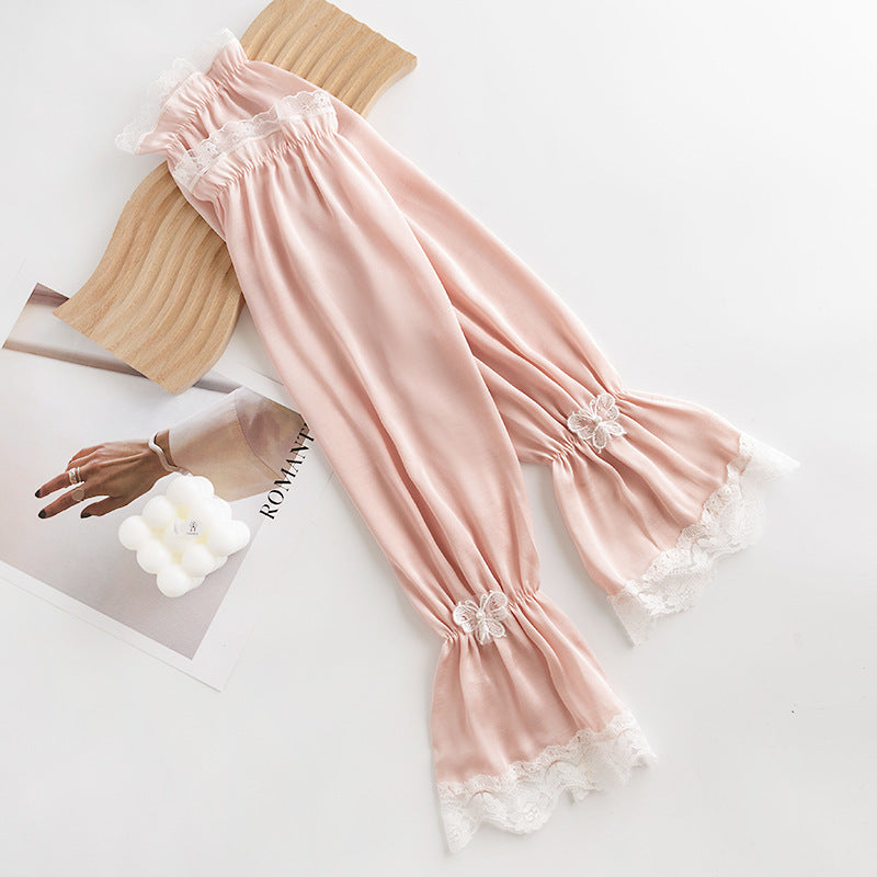 Bowknot Women's Summer Sunshade Ice Silk Arm Sleeves
