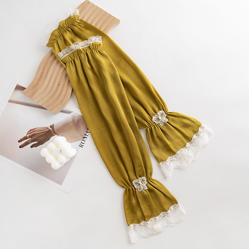 Bowknot Women's Summer Sunshade Ice Silk Arm Sleeves