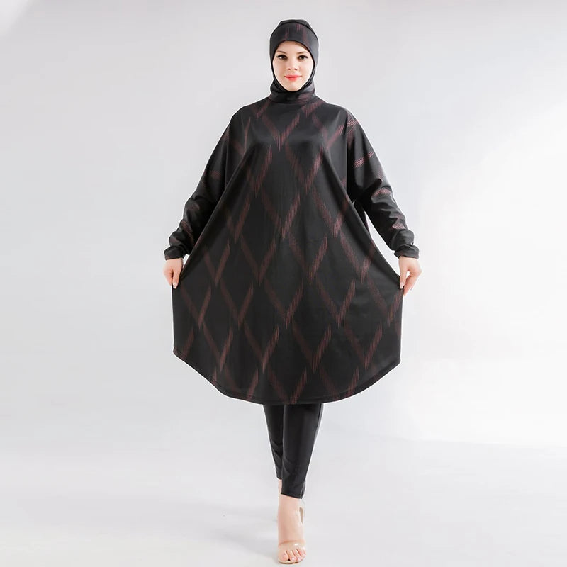 Modest Swimwear Long Sleeve Plus Size Available