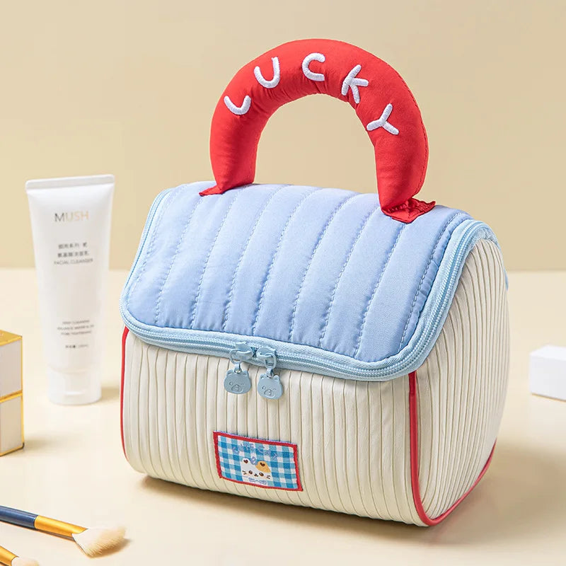 Cute Cartoon House Makeup Bag